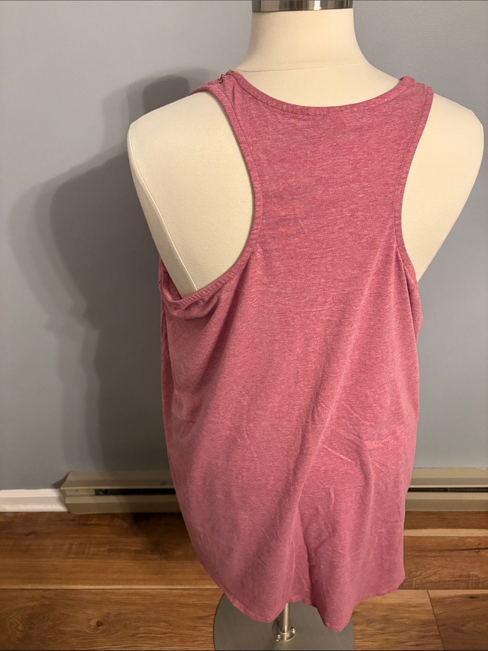 Cacique Dusty Rose Henley Lace-Trim Sleeveless lounge dress - Picture 6 of 6